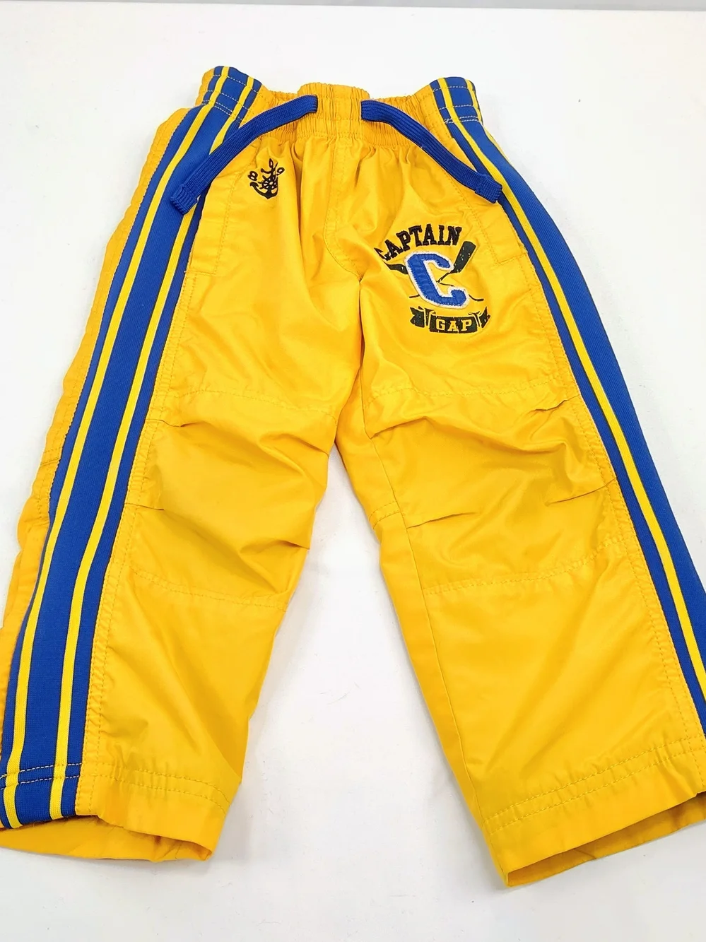Baby GAP Toddler Boy's Y2K 'Captain' Yellow Athletic Track Pants
